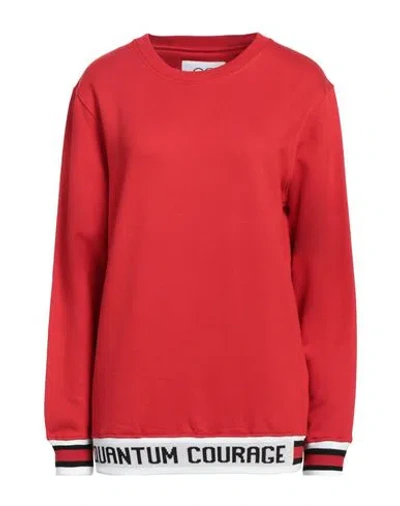 Quantum Courage Woman Sweatshirt Red Size L Cotton, Modal