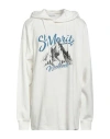Quantum Courage Woman Sweatshirt White Size L Cotton, Modal In White