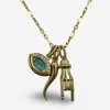 Quartz & Canary Women's Gold / Blue Gold Vermeil Malocchio Trio In Gold