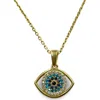 Quartz & Canary Women's Gold / Blue Gold Vermeil Spartan Evil Eye - Ic Xc Ni Ka In Multi