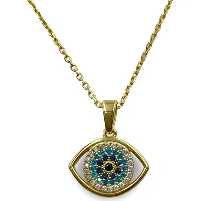 QUARTZ & CANARY WOMEN'S GOLD / BLUE GOLD VERMEIL SPARTAN EVIL EYE - DIVINELY PROTECTED
