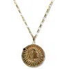 Quartz & Canary Women's Gold / Blue Papyrus Zodiac Vermeil Gemini Pendant In Multi