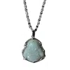 Quartz & Canary Women's Green / White / Silver Sterling Silver Bamboo Buddha - Jade In Blue