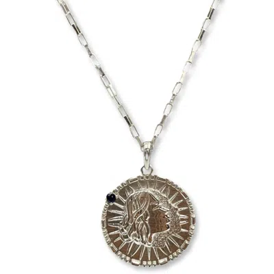 Quartz & Canary Women's Silver / Blue Papyrus Zodiac Sterling Silver Gemini In Multi
