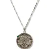 Quartz & Canary Women's Silver / Green Papyrus Zodiac Sterling Silver Libra In Multi