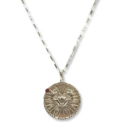 Quartz & Canary Women's Silver / Pink Papyrus Zodiac Sterling Silver Cancer In Multi