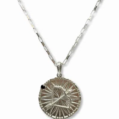 Quartz & Canary Women's Silver / Purple / Red Papyrus Zodiac Sterling Silver Sagittarius