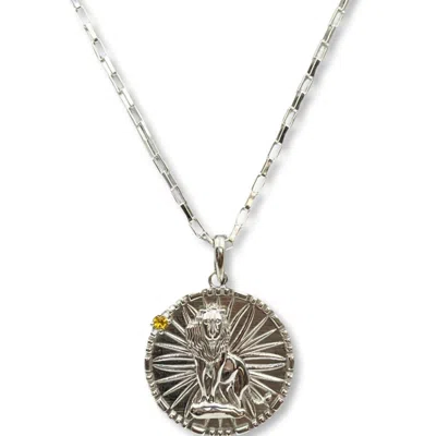 Quartz & Canary Women's Silver / Yellow Papyrus Zodiac Sterling Silver Leo In Multi