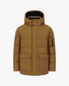 Quartz Co. Alexander | Hooded Recycled Down Winter Jacket In Brown