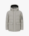 Quartz Co. Alexander | Hooded Recycled Down Winter Jacket In Gray