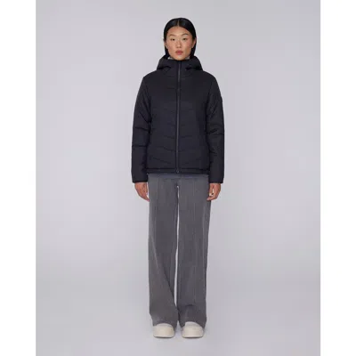 Quartz Co. Camila | Lightweight Hooded Insulated Jacket In Black