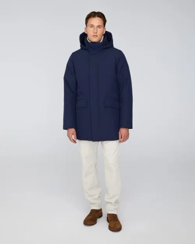 Quartz Co. Champlain | Hooded Down Winter Jacket In True Navy