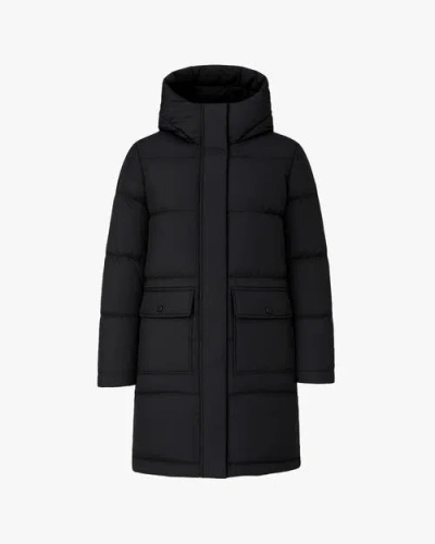 Quartz Co. Chloe Ca | Hooded Down Winter Jacket In Black