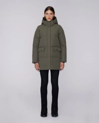 Quartz Co. Chloe | Hooded Down Winter Jacket In Olive
