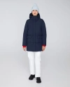 Quartz Co. Chloe | Hooded Down Winter Jacket In True Navy