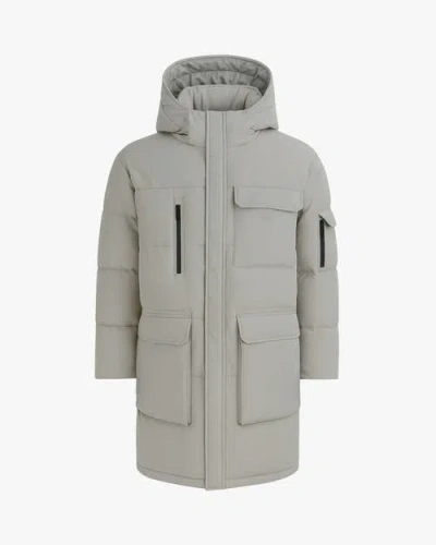 Quartz Co. Compass | Hooded Recycled Down Winter Jacket In Gray