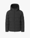 Quartz Co. Dawson | Hooded Recycled Down Winter Jacket In Black