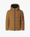 Quartz Co. Dawson | Hooded Recycled Down Winter Jacket In Brown