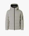 Quartz Co. Dawson | Hooded Recycled Down Winter Jacket In Gray