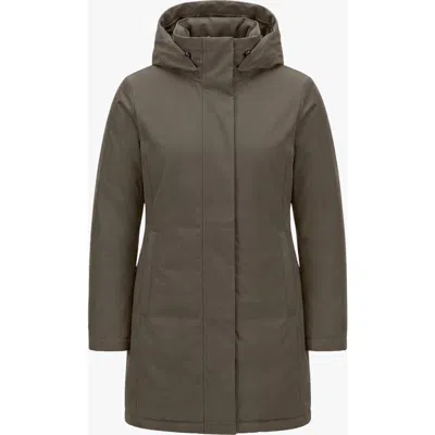 Quartz Co. Genia | Hooded Down Winter Jacket In Sage