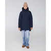 Quartz Co. Genia | Hooded Down Winter Jacket In True Navy