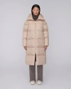 Quartz Co. Gisele Long | Down Puffer Jacket In Sand Beige