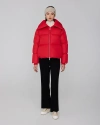 Quartz Co. Gisele Short | Down Puffer Jacket In Fiery Red