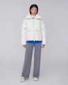 Quartz Co. Gisele Short | Down Puffer Jacket In Ivory