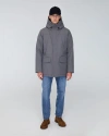 Quartz Co. Grant | Hooded Down Winter Jacket In Steel Grey