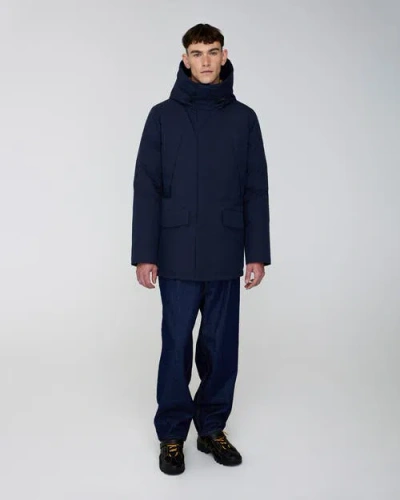 Quartz Co. Grant | Hooded Down Winter Jacket In True Navy