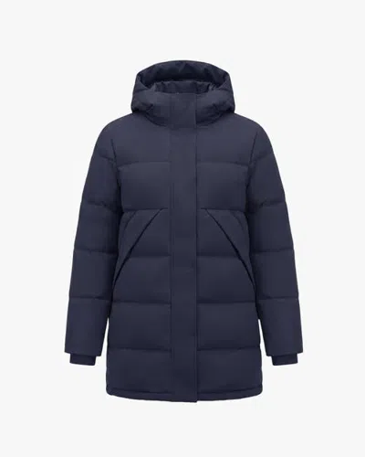 Quartz Co. Harper Edition | Hooded Down Winter Jacket In Blue