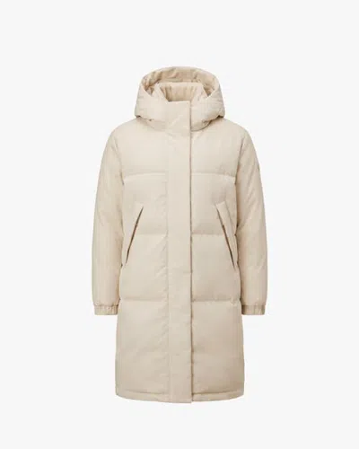 Quartz Co. Ines Edition | Hooded Down Winter Jacket In Warm Stone