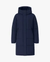 Quartz Co. Ines | Hooded Down Winter Jacket In Blue