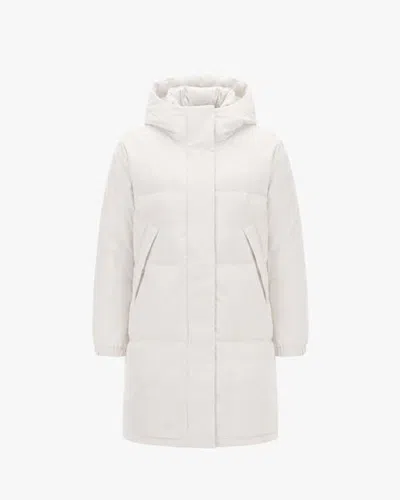 Quartz Co. Ines | Hooded Down Winter Jacket In Ivory