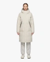 Quartz Co. Ines | Hooded Down Winter Jacket In Oatmeal