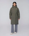 Quartz Co. Ines | Hooded Down Winter Jacket In Olive