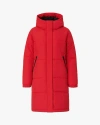 Quartz Co. Ines | Hooded Down Winter Jacket In Red