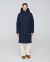 Quartz Co. Ines | Hooded Down Winter Jacket In True Navy