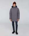 Quartz Co. Labrador | Hooded Down Winter Jacket In Steel Grey