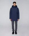 Quartz Co. Labrador | Hooded Down Winter Jacket In True Navy