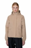 Quartz Co. Lisa | Lightweight Hooded Jacket In Sand Beige