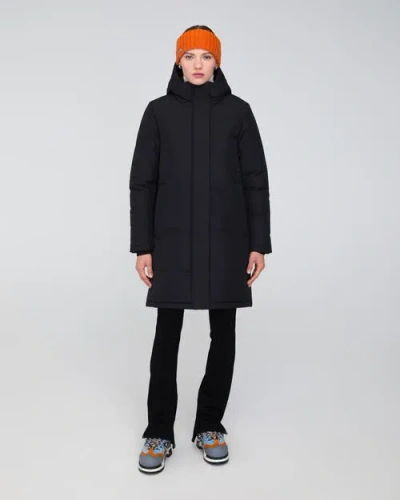 Quartz Co. Madeline | Hooded Insulated Winter Jacket In Black