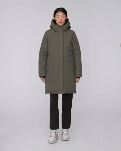 Quartz Co. Madeline | Hooded Insulated Winter Jacket In Olive