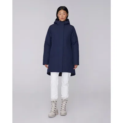 Quartz Co. Maeva | Hooded Insulated Winter Jacket In True Navy