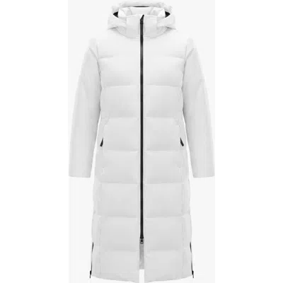 Quartz Co. Sofia | Hooded Down Winter Jacket In Ivory