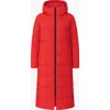 Quartz Co. Sofia | Hooded Down Winter Jacket In Red