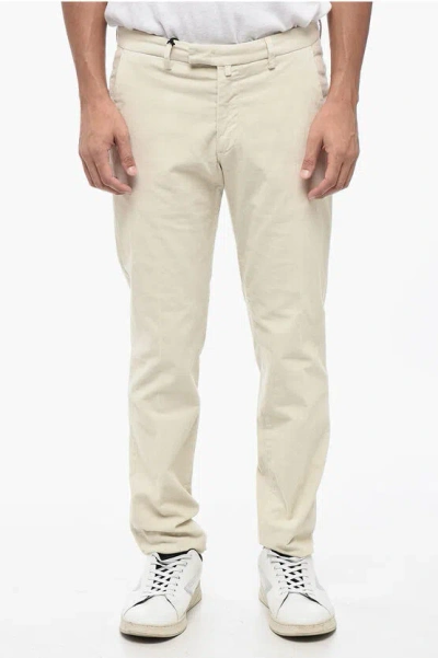 Quattro.decimi Corduroy Slim Fit Chino Pants In Neutral