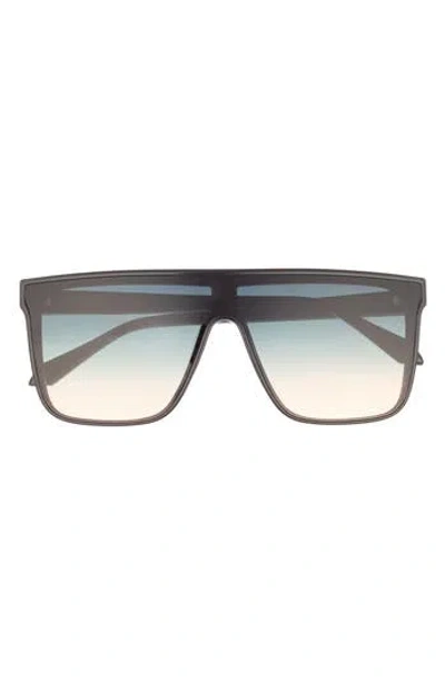 Quay 138mm Nightfall Medium Shield Sunglasses In Black