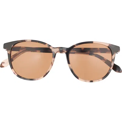 Quay 48mm Blueprint Round Sunglasses In Brown