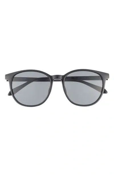 Quay 51mm Blueprint Round Sunglasses In Black/smoke Lens